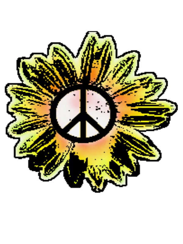 "Sunflower Peace Sign 1" Stickers by Jim LoPiano | Redbubble