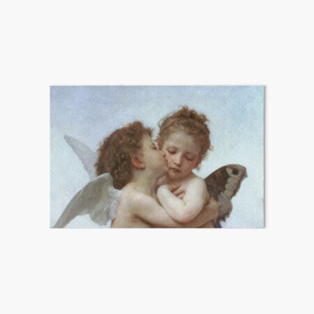 Lamour and Psyche Children – (William Adolphe Bouguereau) Art Board Print