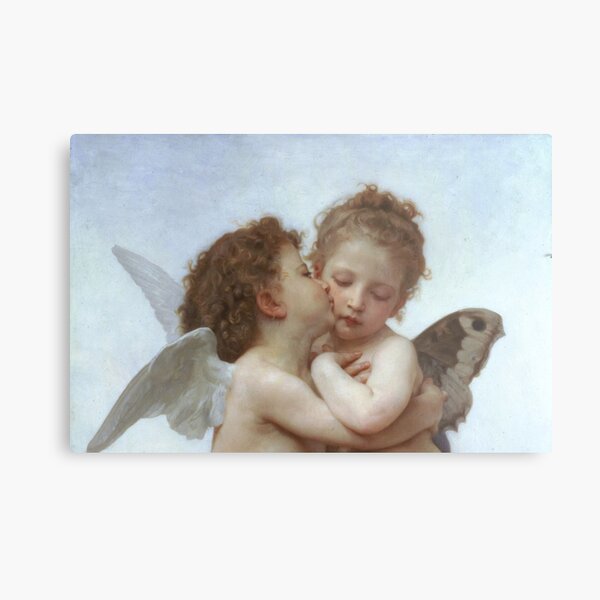 Lamour and Psyche Children – (William Adolphe Bouguereau) Metal Print