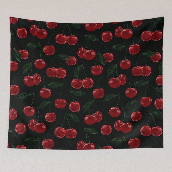 Item preview, dark red cherry pattern designed and sold by MartaOlgaKlara.