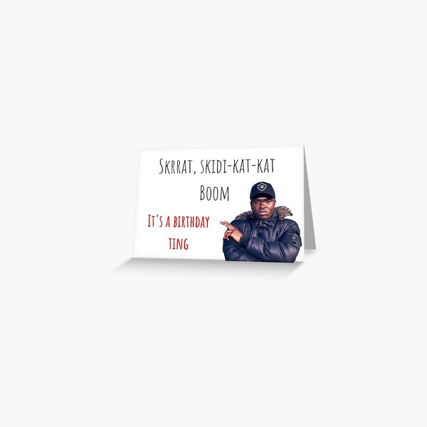 Birthday ting, Big Shaq, Funny British Rapper, Music greeting cards, Gift, Present, Ideas Greeting Card