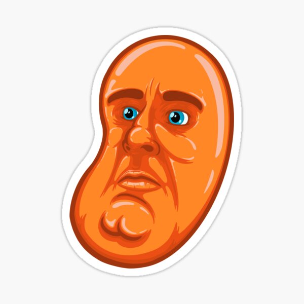 "Bean Head" Sticker by GubbyDesign Redbubble