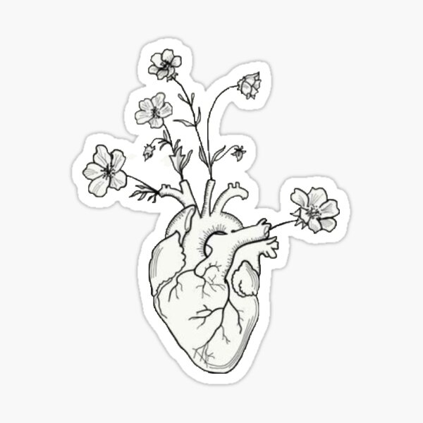 Growing Heart Sticker By Gracefeigl Redbubble