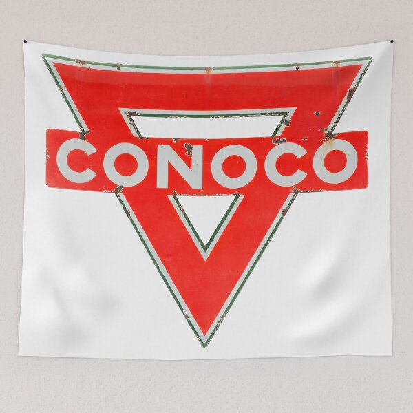 Item preview, CONOCO gasoline vintage sign rusted version designed and sold by htrdesigns.
