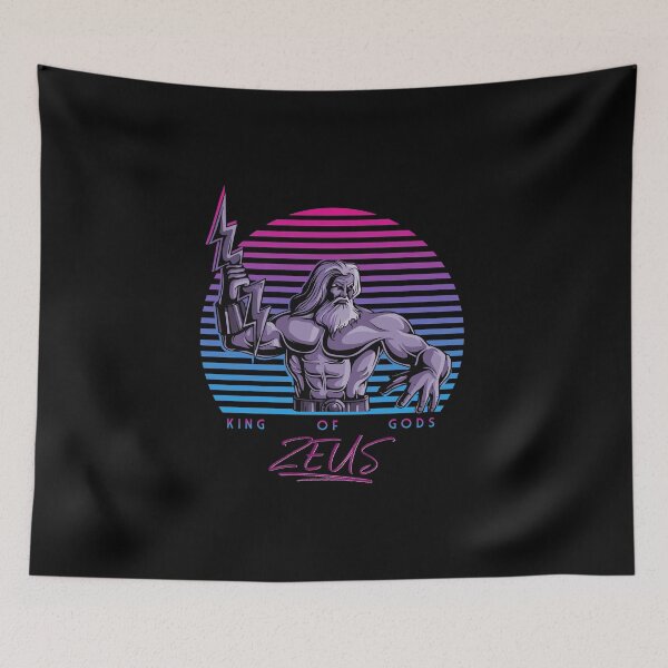 Item preview, Zeus King of Gods Greek Mythology 80s Neon Retro designed and sold by MintedFresh.