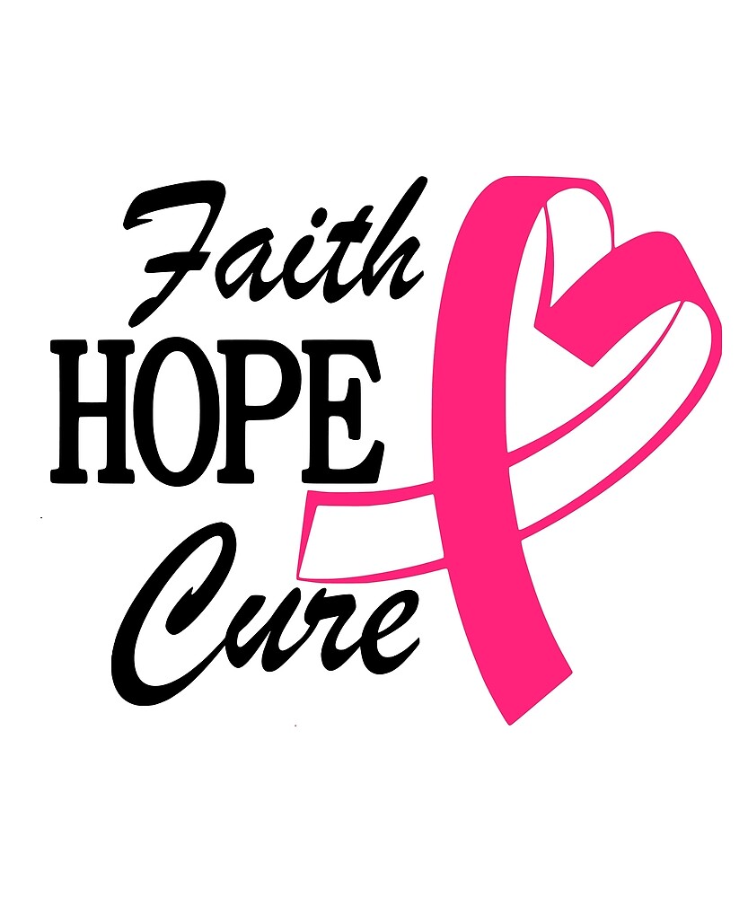 Breast Cancer Pink Ribbon Awareness Hope Faith Survivor Fighter By Loveandserenity Redbubble 8569