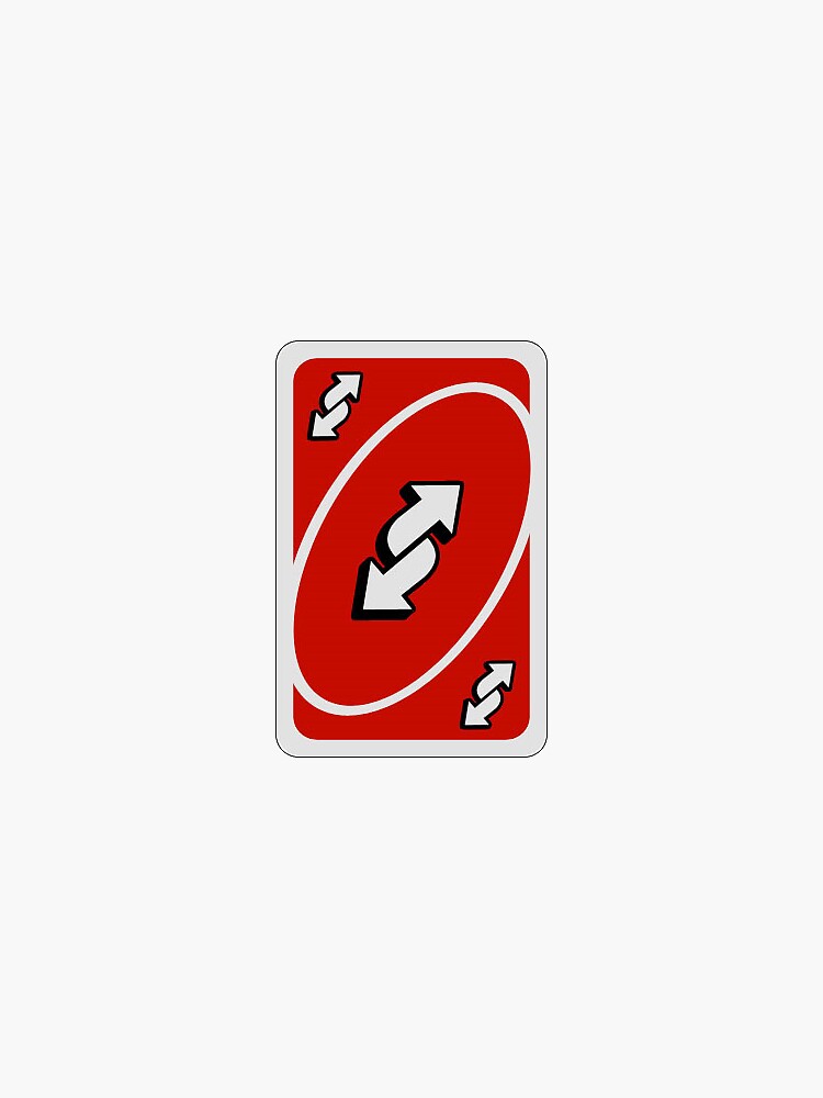 UNO reverse card - red Sticker for Sale by J-Elita