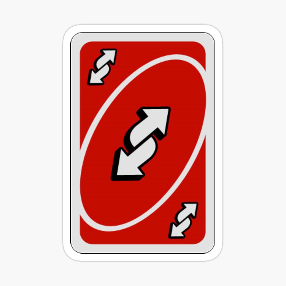 UNO reverse card - red Sticker for Sale by J-Elita