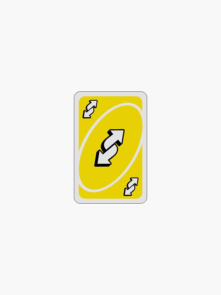 Cute Waterproof Blue/ Red/ Green/ Yellow Uno Reverse Card 