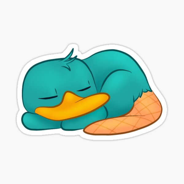 The Napping Little Platypus Sticker