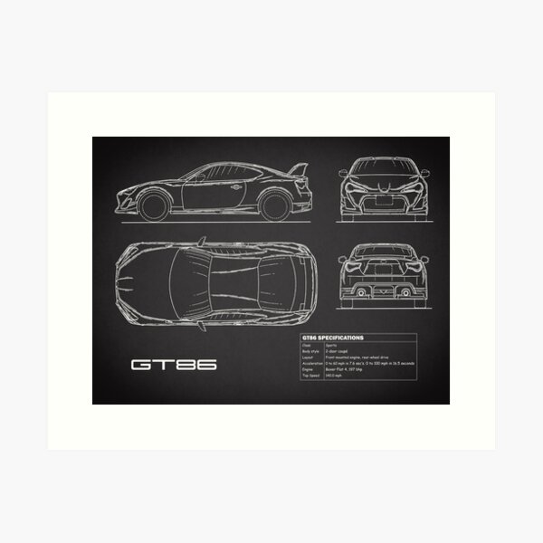 Toyota Gt86 Art Prints for Sale