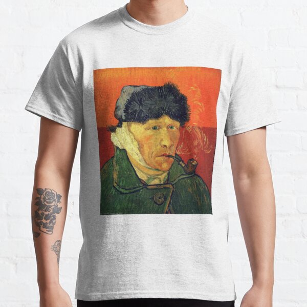 Self Portrait with Bandaged Ear and Pipe – (Vincent Van Gogh) Classic T-Shirt