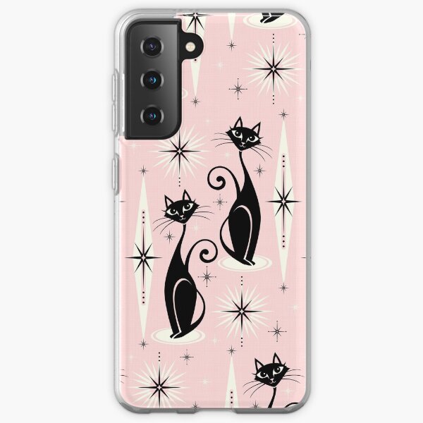 Mid Century Meow Retro Atomic Cats Samsung Galaxy Soft Case