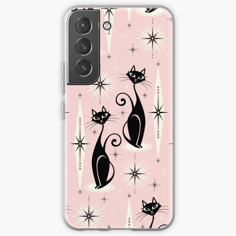 Discover Mid Century Meow Retro Atomic Cats  | Samsung Galaxy Phone Case