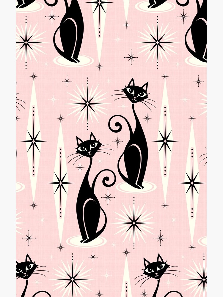 Discover Mid Century Meow Retro Atomic Cats  | Samsung Galaxy Phone Case