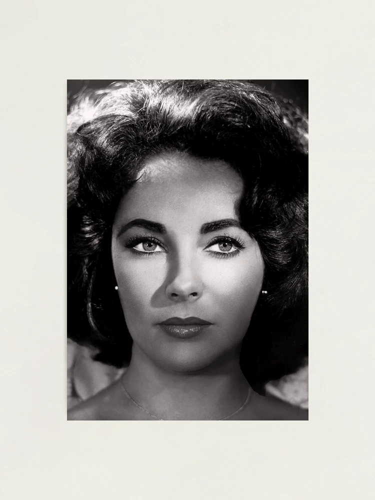 Elizabeth Taylor　直筆サインと白黒ポートレート写真 ELIZABETH TAYLOR Autograph 1954 8X10 Glossy Photo VIOLET INK