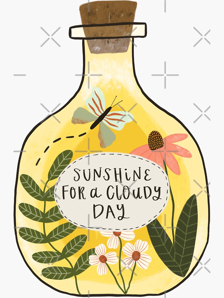 Bottle of Sunshine for Cloudy Days by ohjessmarie