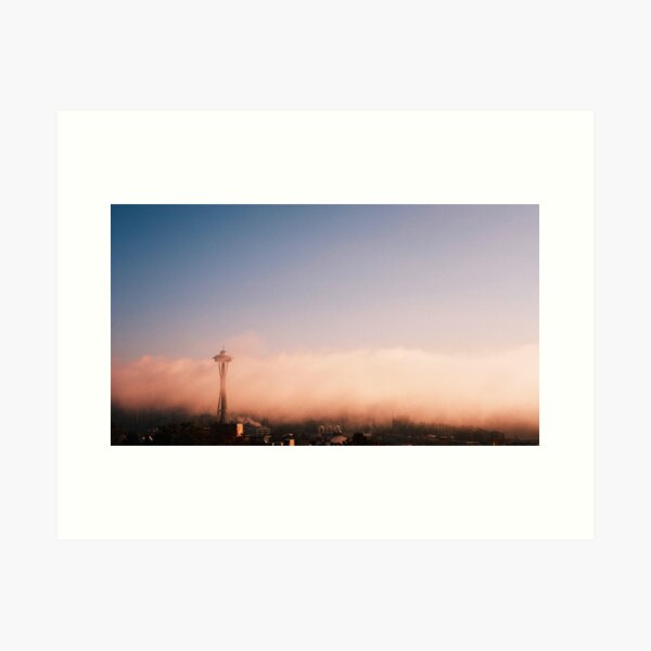 Space Needle in Fog Art Print