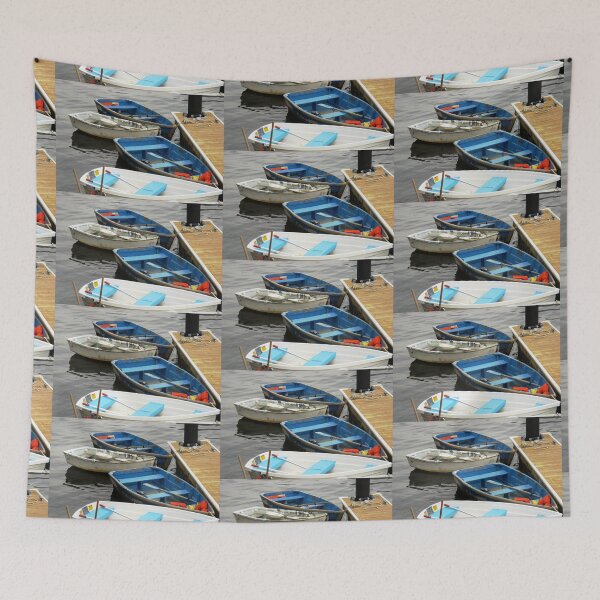 Item preview, Colorful Rowboats Tied Up designed and sold by 2CrabbySisters.