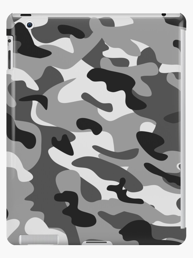 Black Grey Camouflage Pattern iPad Case & Skin for Sale by