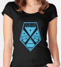 "Vigilo Confido" XCOM Logo Fitted Scoop T-Shirt