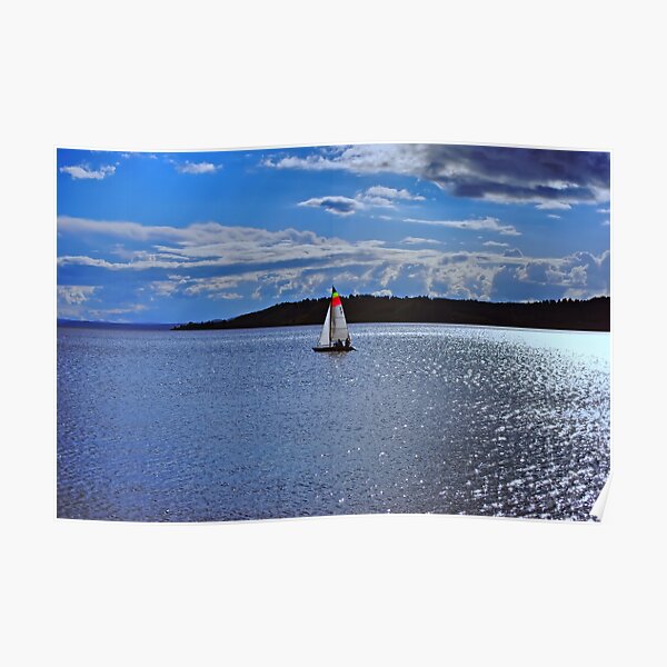 Sailing Bliss on the Lake Poster