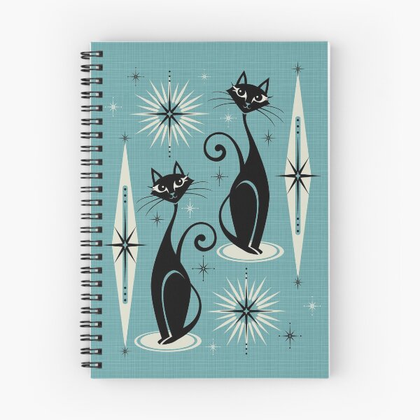 Artikelvorschau, Mid Century Meow auf Blau entworfen und verkauft von studioxtine.