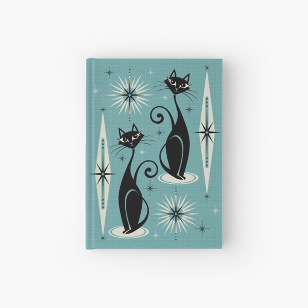 Item preview, Mid Century Meow on Blue designed and sold by studioxtine.