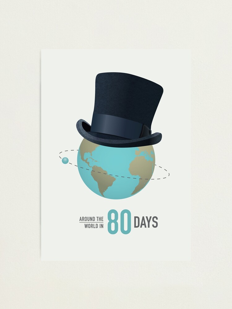Alternate view of Around the World in 80 Days - Alternative Movie Poster Photographic Print