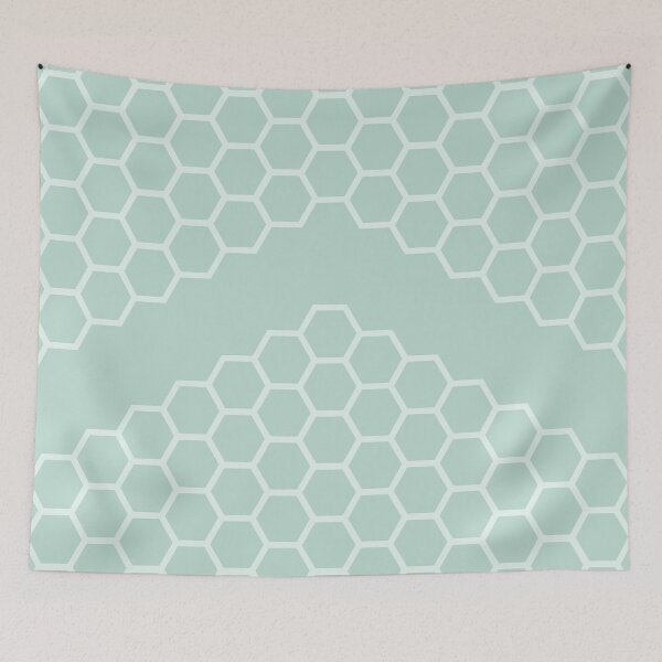 Item preview, Honeycomb Arrow in Duck Egg Blue Green designed and sold by kierkegaard.