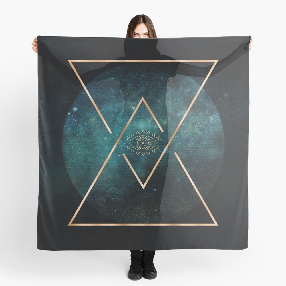 Foulard « Eye Moon - Mandala bohémien tribal géométrique»