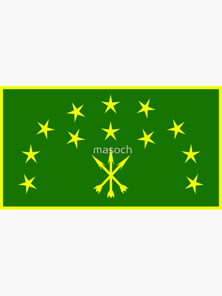 Circassian Flag Sticker For Sale By Masoch Redbubble 0269