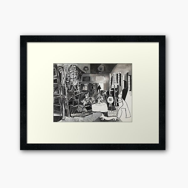Pablo PIcasso The Maids Of Honor, Las Meninas, after Velázquez, 1957 Artwork Reproduction, Tshirts, Prints, Poster, Bags, Men, Women, Kids Framed Art Print