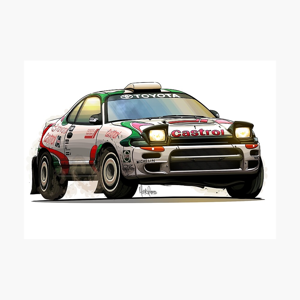 Toyota Celica St185 Castrol Wrc Poster By Marioramosart Redbubble