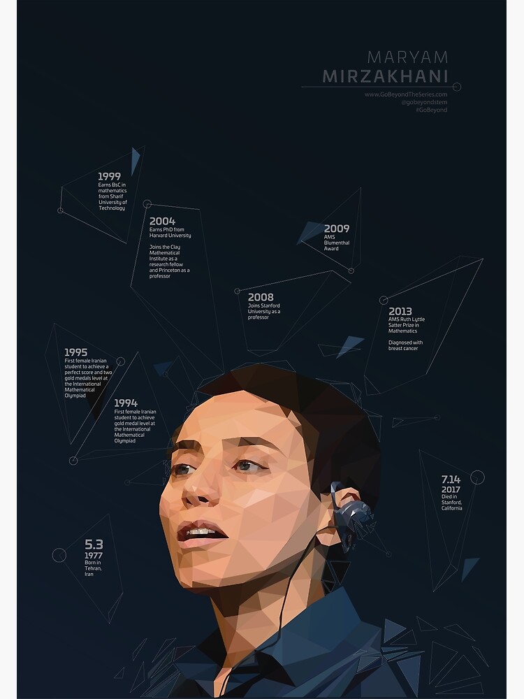 Inspiring Women in STEM- Maryam Mirzakhani Premium Matte Vertical ...