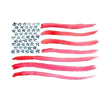 Artwork thumbnail, American Flag Watercolor by missgrumpypants