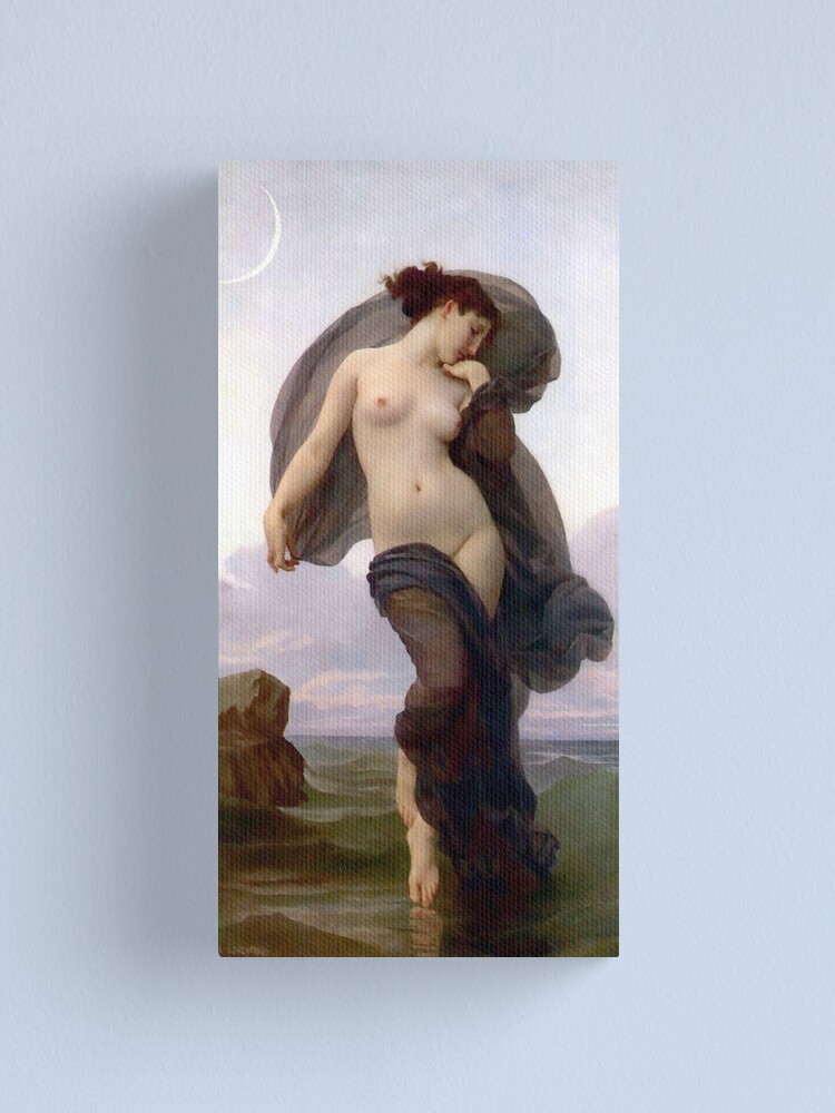 Alternate view of Evening Mood painting by William-Adolphe Bouguereau Canvas Print