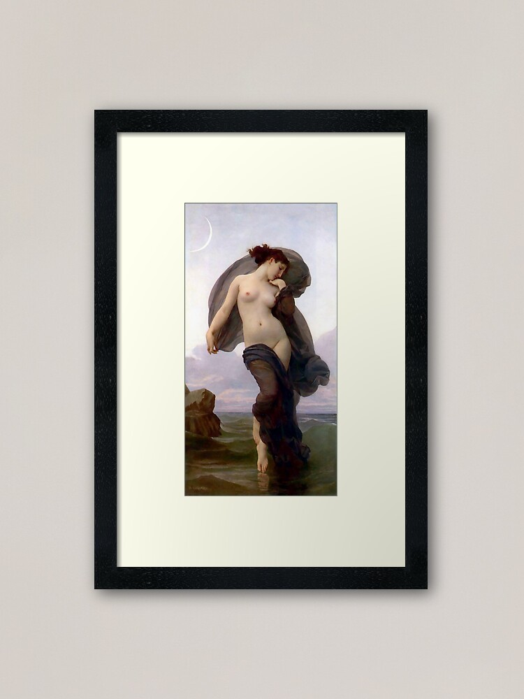 Alternate view of Evening Mood painting by William-Adolphe Bouguereau Framed Art Print