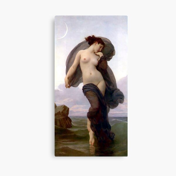 Print, Evening Mood painting by William-Adolphe Bouguereau Canvas Print