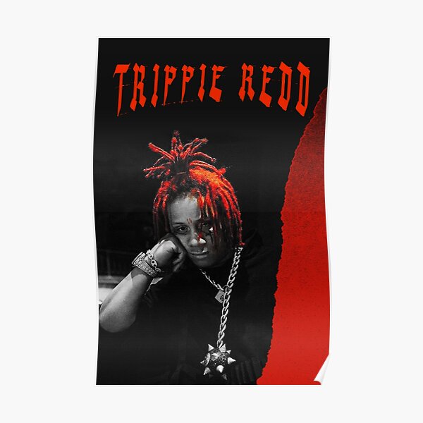 Black and Red grunge poster Poster