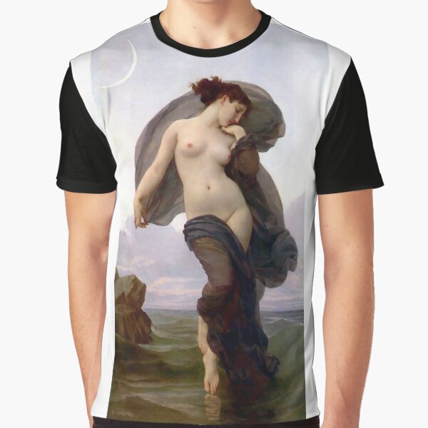 Evening Mood painting by William-Adolphe Bouguereau #EveningMood #painting #WilliamAdolpheBouguereau #Evening #Mood  Graphic T-Shirt