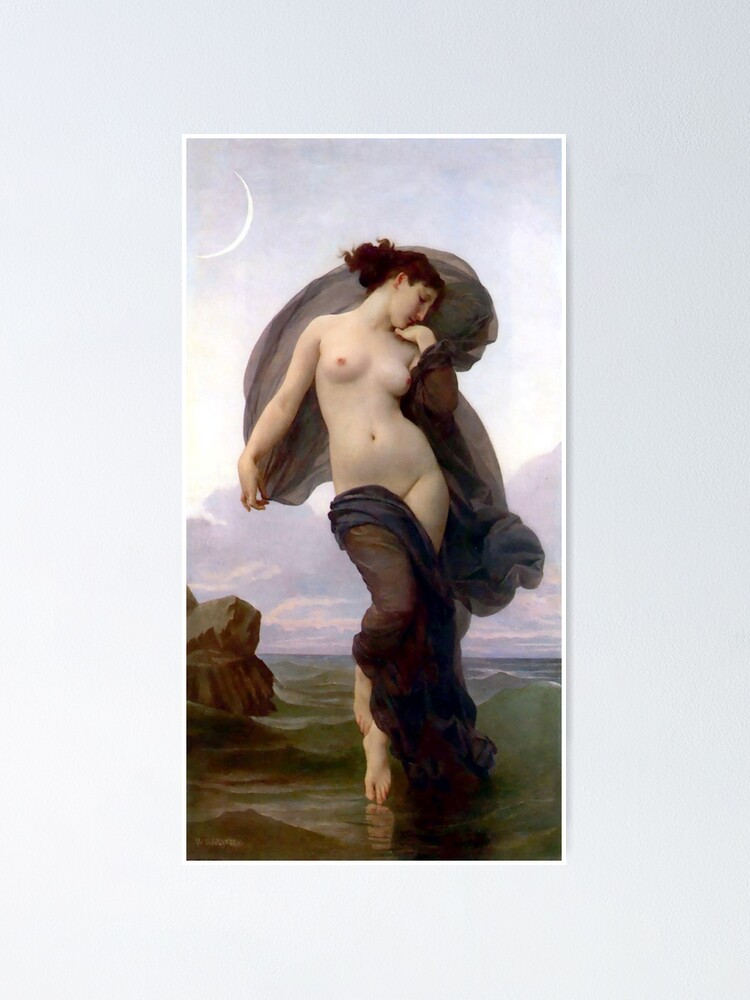 Alternate view of Evening Mood painting by William-Adolphe Bouguereau #EveningMood #painting #WilliamAdolpheBouguereau #Evening #Mood Poster