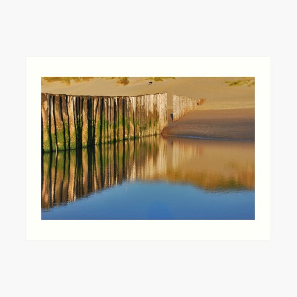 Reflections on the beach Art Print