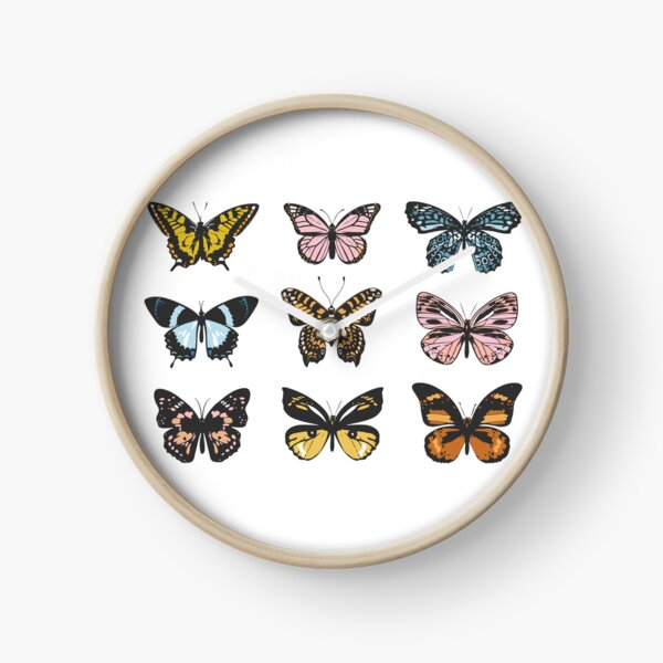 Butterfly Sticker Pack Clock
