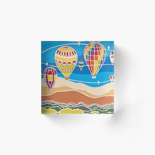 Basking Hot Air Balloons Acrylic Block
