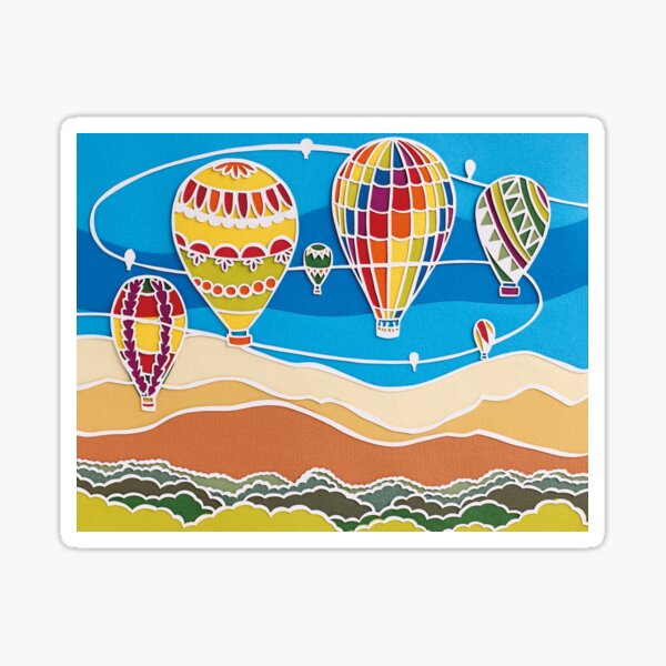 Basking Hot Air Balloons Sticker
