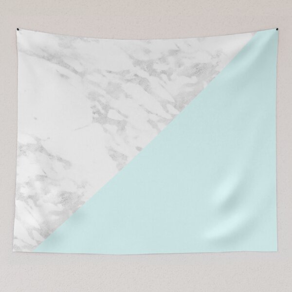 Item preview, White Marble with Pastel Blue and Grey designed and sold by naturemagick.