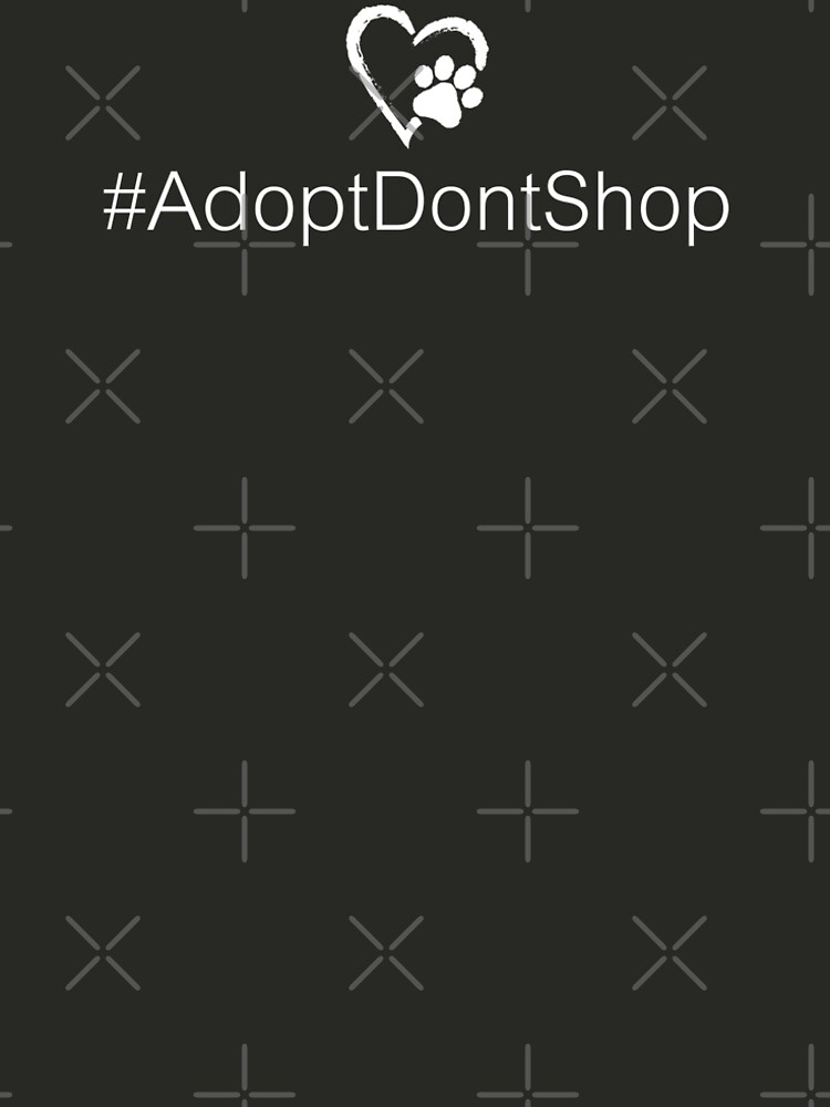 Hashtag #AdoptDontShop • Paw Print Heart by rescuedogs101