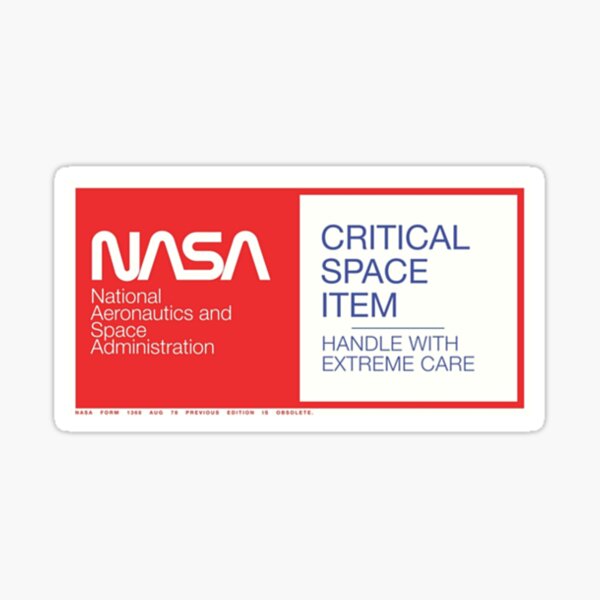 NASA- Critical Space Item Sticker
