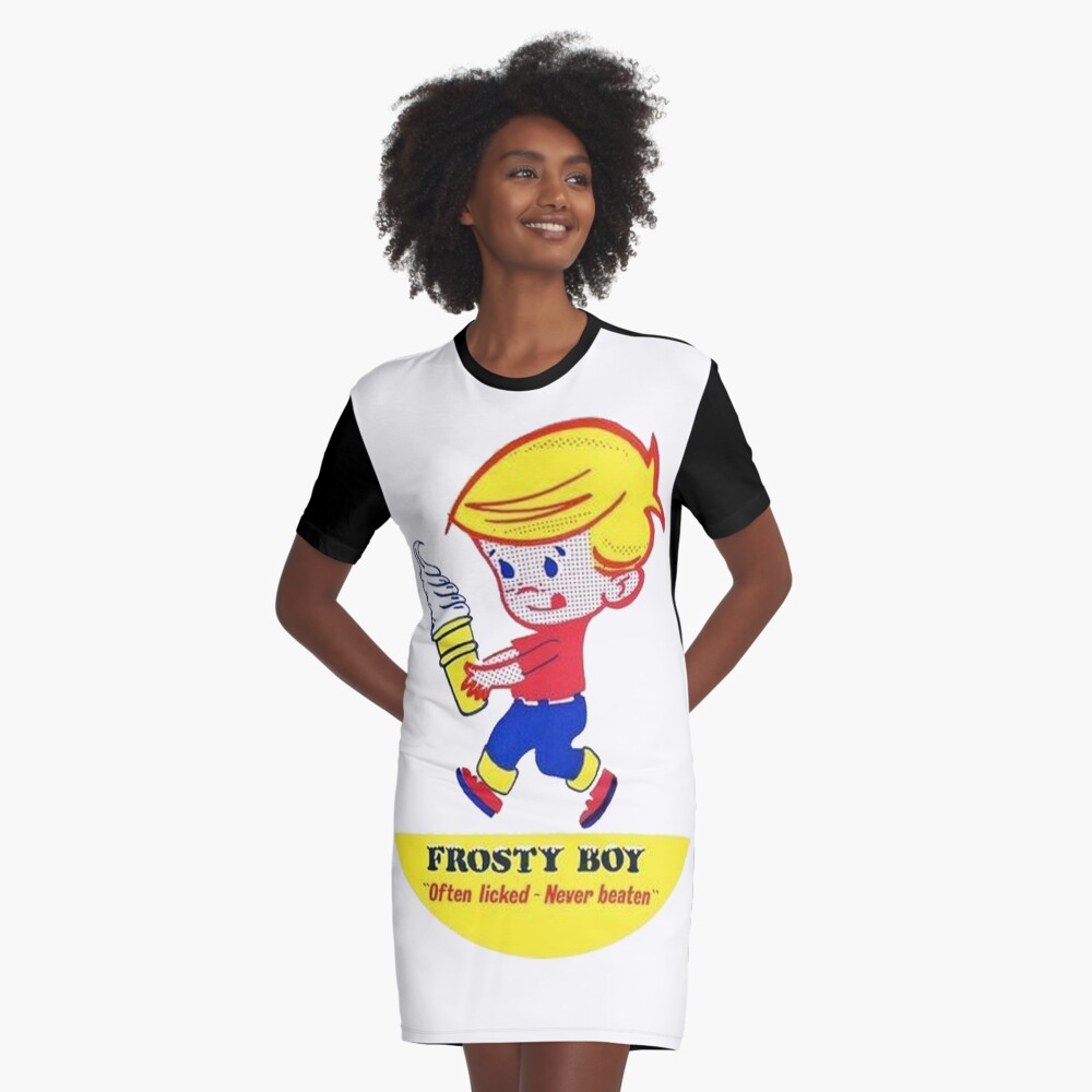 Frosty Boy Ice Cream Graphic T-Shirt Dress